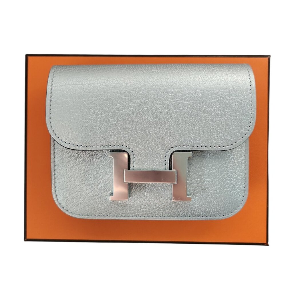 BRAND NEW HERMES Silver Constance Slim Wallet- LIMITED EDITION